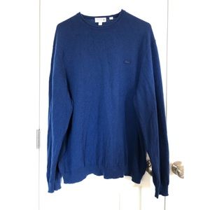 Men’s 3X Lacoste Cashmere Sweater Unisex Soft Blue
